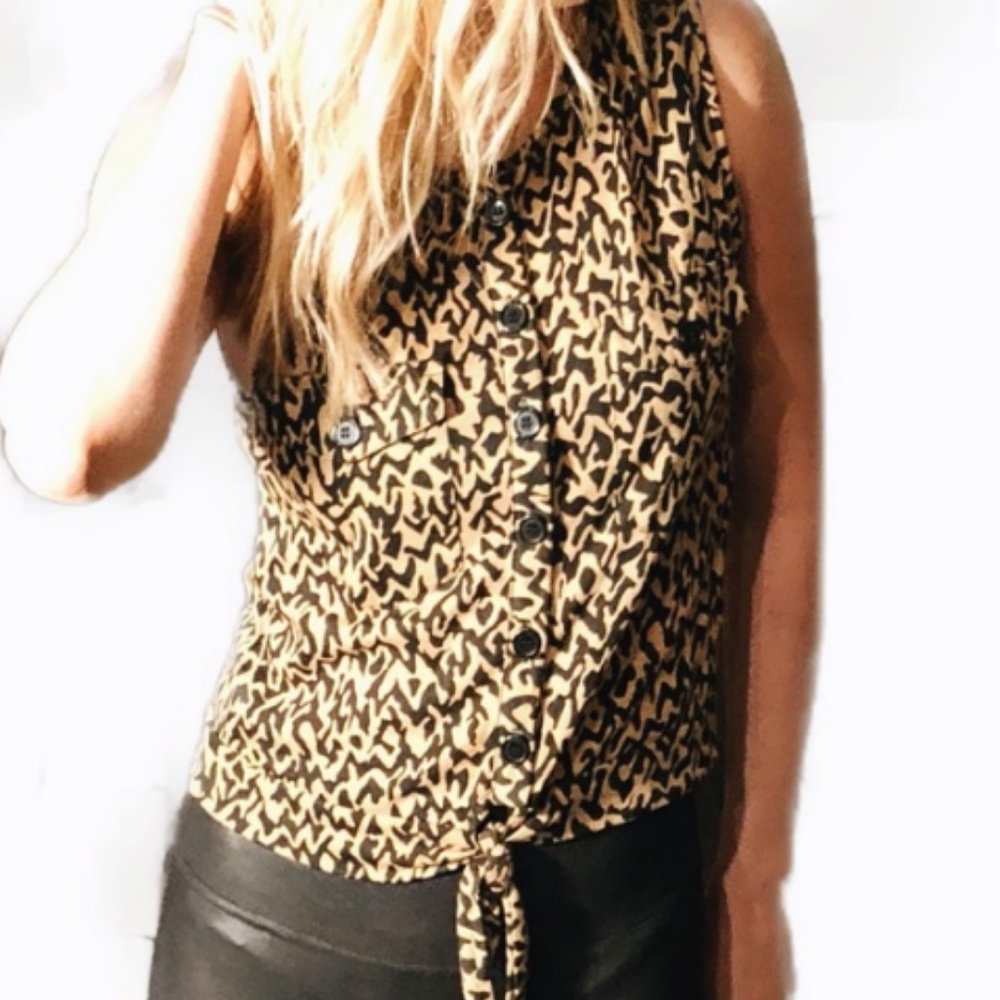 TOP SHOP Tie Waist Top